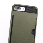 Wholesale iPhone 7 Plus Credit Card Armor Hybrid Case (Army Green)